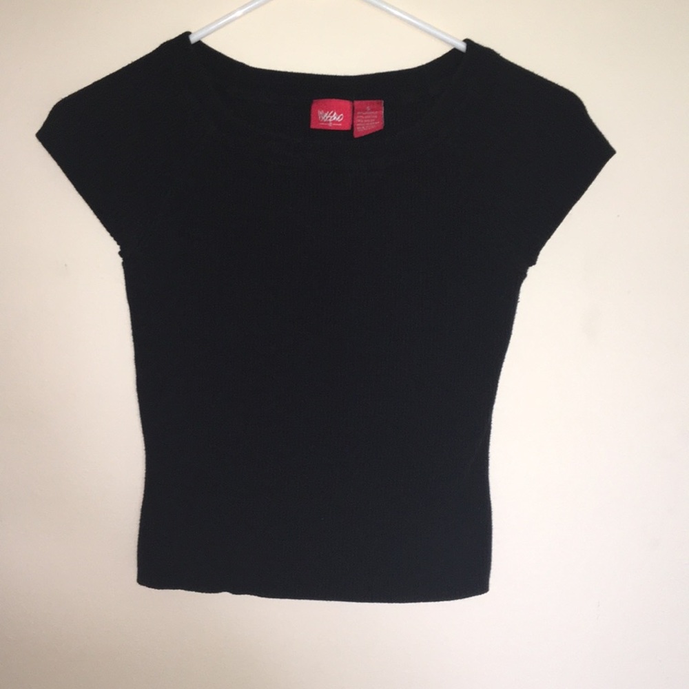 Semi Cropped Black Top